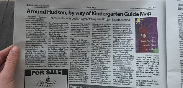 The Kindergarten Guide Map to Hudson Newspaper Article by Hudson Hub Times