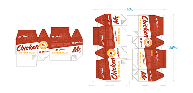 Packaging for Mr. Chicken Brand