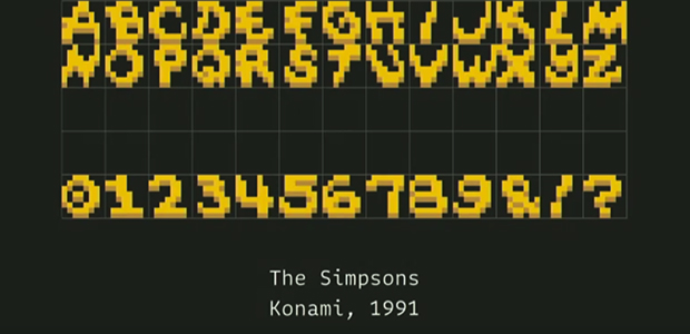 The Simpsons Retro Arcade Game Font
